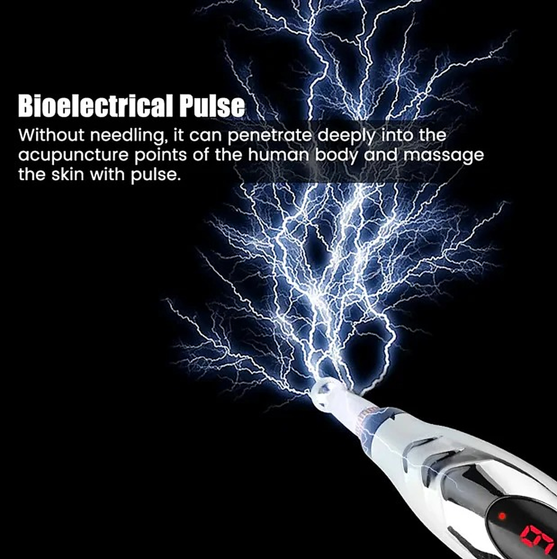 Bioelectrical pulse penetrating acupuncture point